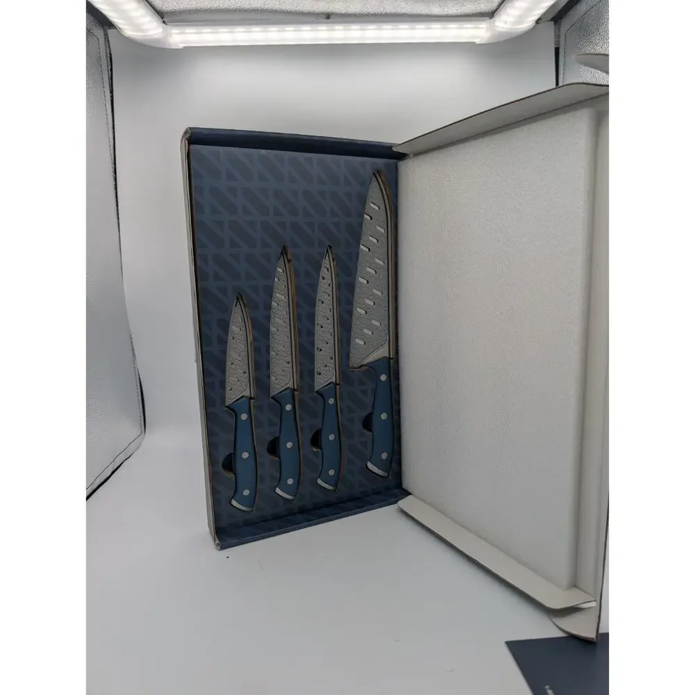 Zakarian 4 Piece Knife Set With Protective Sheaths In Storage Box MIB